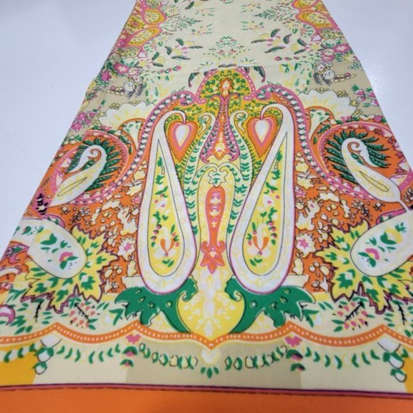 Square Scarf Yellow Scarf- NEW - Picture 4 of 4